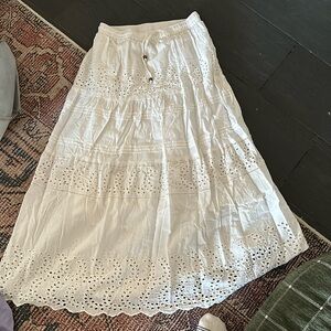 Vintage white maxi skirt